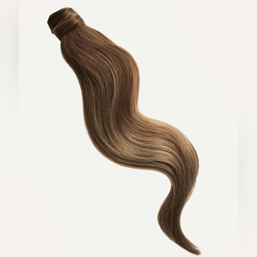 16" Chestnut Brown Balayage Ponytail Extension (100g)